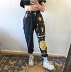 Europe And The United States New Ladies Fashion Fashion Printed Harem Pants Loose Jeans