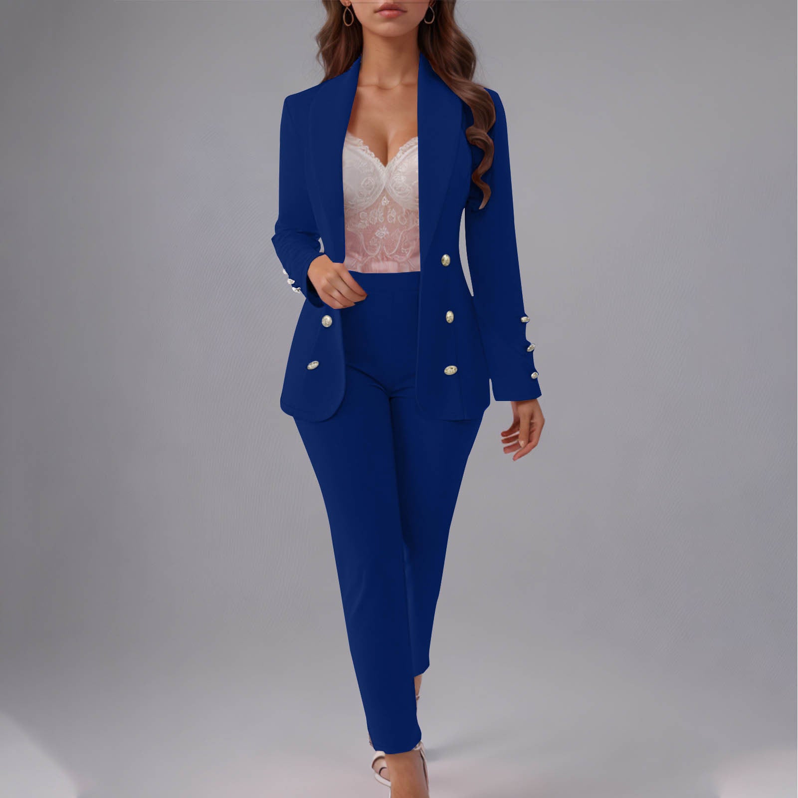 Button Slim Lapel Cardigan Graceful Suit Jacket