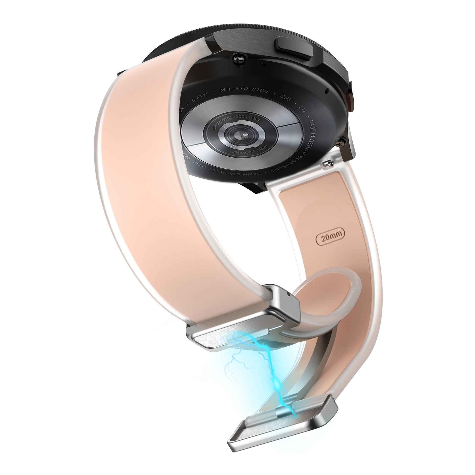 Universal Folding Magnetic Buckle Transparent Silicone Strap