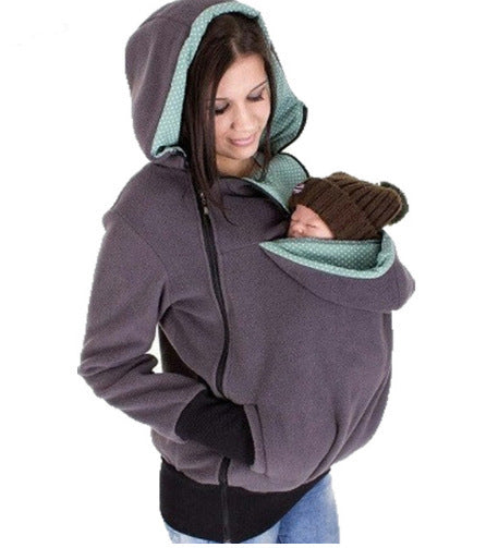 Three-in-one Multi-functional Mother Kangaroo Sweater Coat